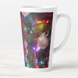 Tasse Latte Jour de Noël multicolore Arbre coloré