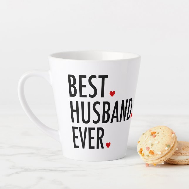 Tasse Latte Jour des Valentines du meilleur mari (En situation)