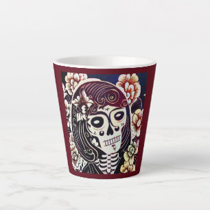 Tasse Latte Jour du crâne de sucre mort 2