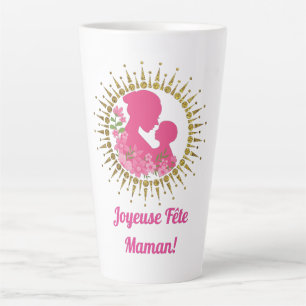 Tasse Latte Joyeuse Fête Maman