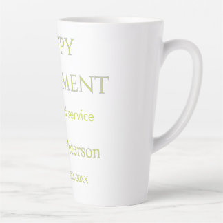 Tasse Latte Joyeuse retraite nom année verte années de service
