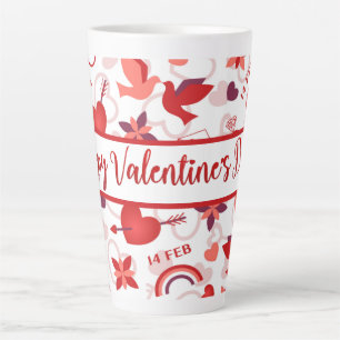 Tasse Latte Joyeuse Saint-Valentin