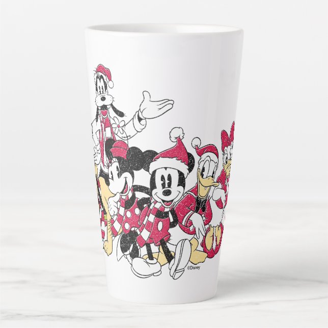 Tasse Latte Joyeuses fêtes | Mickey & Friends Christmas Cheval (Devant)