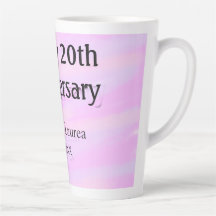 Joyeux 20e anniversaire rose pastel violet nom