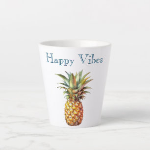Tasse Latte Joyeux ananas tropical