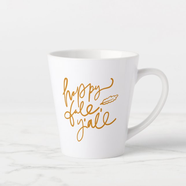 Tasse Latte Joyeux automne Y'all (Droite)