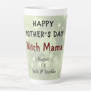 Tasse Latte Joyeux dessin de la sorcière de la fête des mères