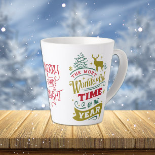 Tasse Latte Joyeux et brillant le plus merveilleux temps de va