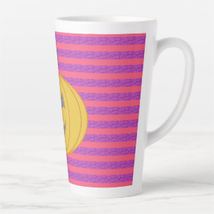 Tasse Latte Joyeux Halloween Citrouille Orange Moderne Grande