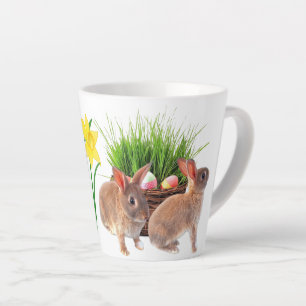 Tasse Latte Joyeux Lapin de Pâques Vacances Saisonnière 
