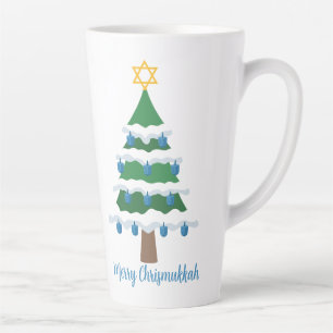 Tasse Latte Joyeux Noël Chrismukkah Cute Hanoukka