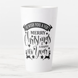 Tasse Latte Joyeux Noël et une bonne année