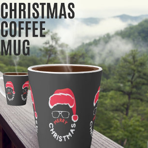 Tasse Latte Joyeux Noël, Joyeux et lumineux