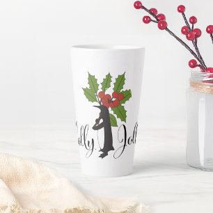 Tasse Latte Joyeux Noël Mignon Drôle Manchot