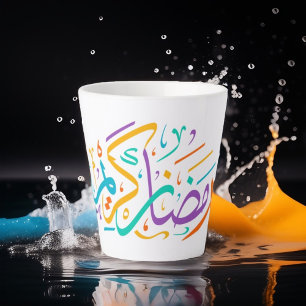 Tasse Latte Joyeux Ramadan Kareem Élégant cadeau du croissant 
