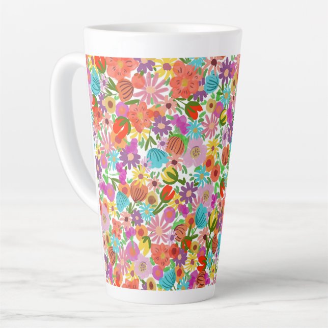 Tasse Latte Joyful Garden Bloom (Angle gauche)