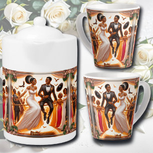 Tasse Latte Jumping Ensemble Pour Aimer Pour Toujours Mariage