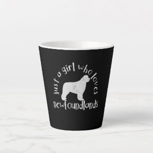 Tasse Latte Juste une fille qui aime le chien de Terre-Neuve