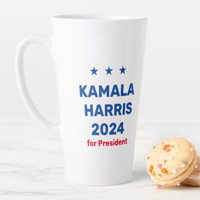 Tasse Latte Kamala Harris Pour Président 2024 (En situation)