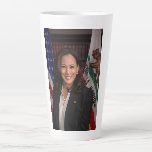 Tasse Latte Kamala Harris Vice-président américain, Biden 2024 (Devant)