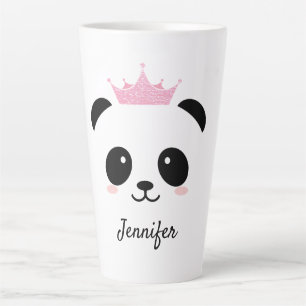 Tasse Latte Kawaii panda mignonne reine personnalisée