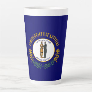 Tasse Latte Kentucky : Drapeau d'État américain du Commonwealt