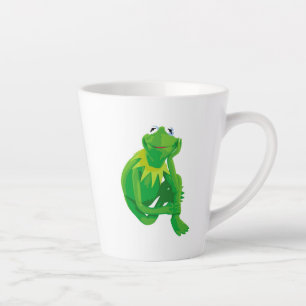 Tasse Latte Kermit, la grenouille, les yeux charmants
