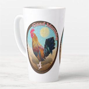 Tasse Latte Key West - Coq Gitan Bonjour Ovale Vintage