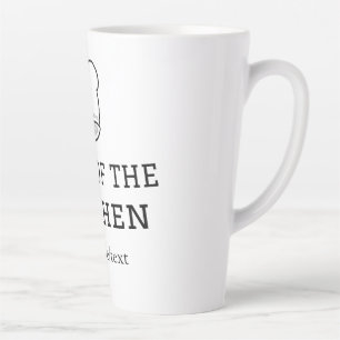 Tasse Latte King of the cuisine chef cuisine ajouter nom couro
