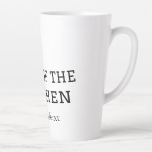 Tasse Latte King of the cuisine chef cuisine ajouter nom couro