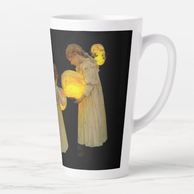 Tasse Latte Klimt-Inspired Surreal Collage (Droite)