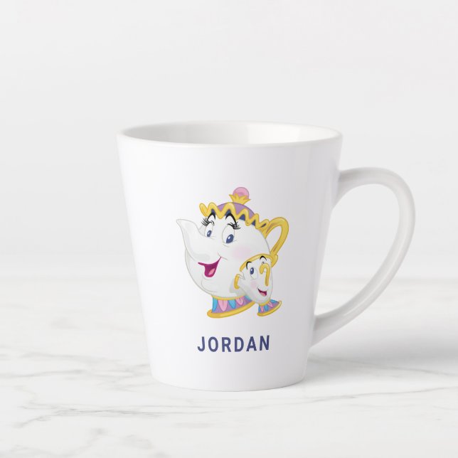Tasse Latte La Beauté Et La Bête| Mme Potts Et Chip (Droite)