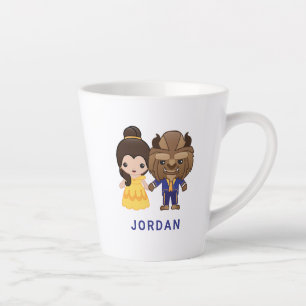 Tasse Latte La beauté et l'Emoji des bêtes