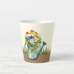 Tasse Latte La canette à eau avec les Fleurs sauvages