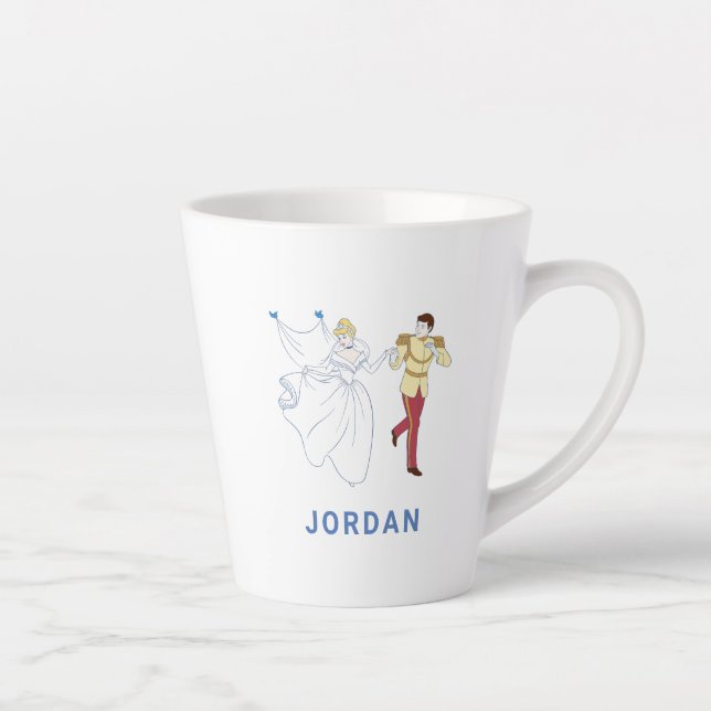Tasse Latte La Cendrillon Qui Coule Avec Le Prince Charmant (Droite)