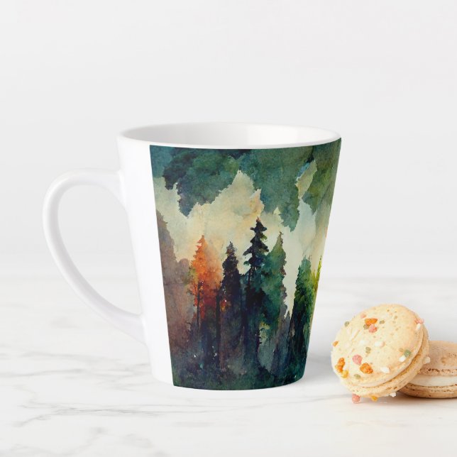 Tasse Latte La forêt (nature) (En situation)
