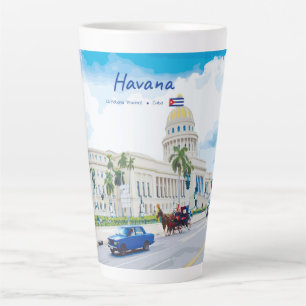 Tasse Latte La Havane, Cuba - Âme Classique Vintage Grand