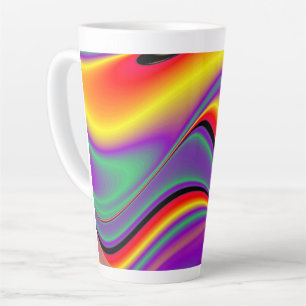 Tasse Latte La magie des couleurs, Rainbowart 3D Abstrait