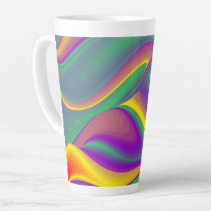 Tasse Latte La magie des couleurs, Rainbowart 3D Abstrait