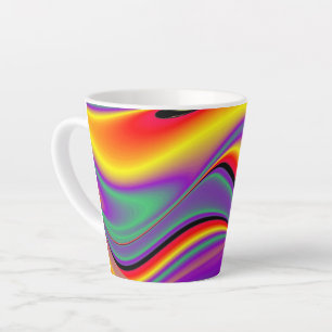 Tasse Latte La magie des couleurs, Rainbowart 3D Abstrait