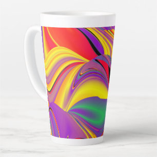 Tasse Latte La magie des couleurs, Rainbowart 3D Abstrait