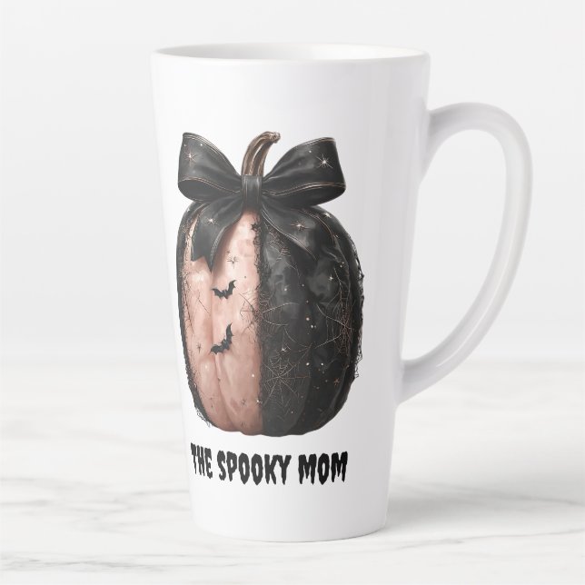 Tasse Latte La maman Éffrayante Citrouille d'Halloween (Droite)