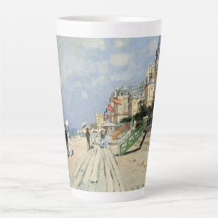 Tasse Latte La Promenade sur la Jetée à Trouville de Claude Mo