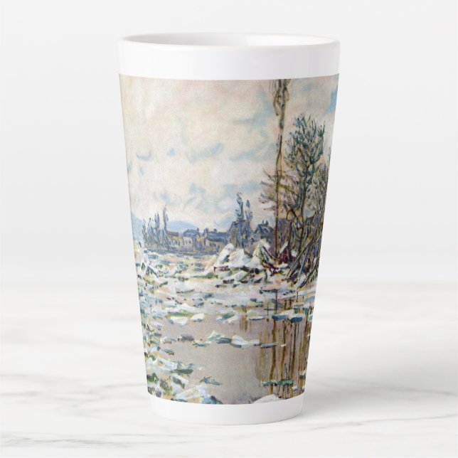 Tasse Latte La rupture de la glace par Claude Monet (Devant)