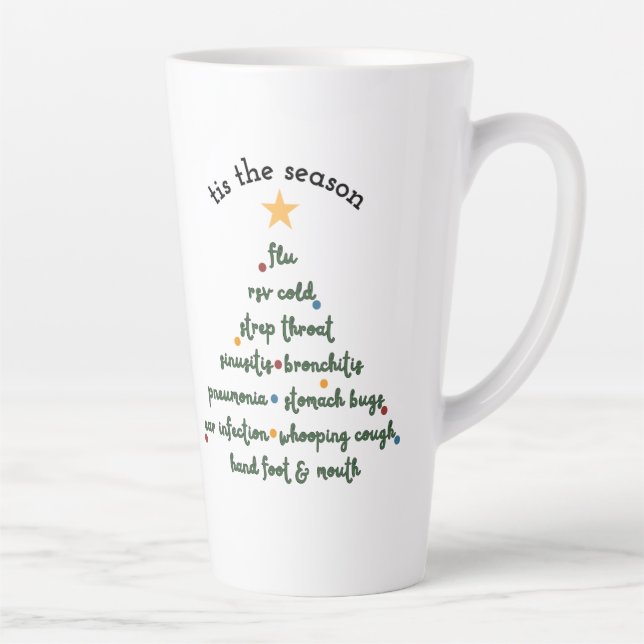 Tasse Latte La saison pour être malade (Droite)