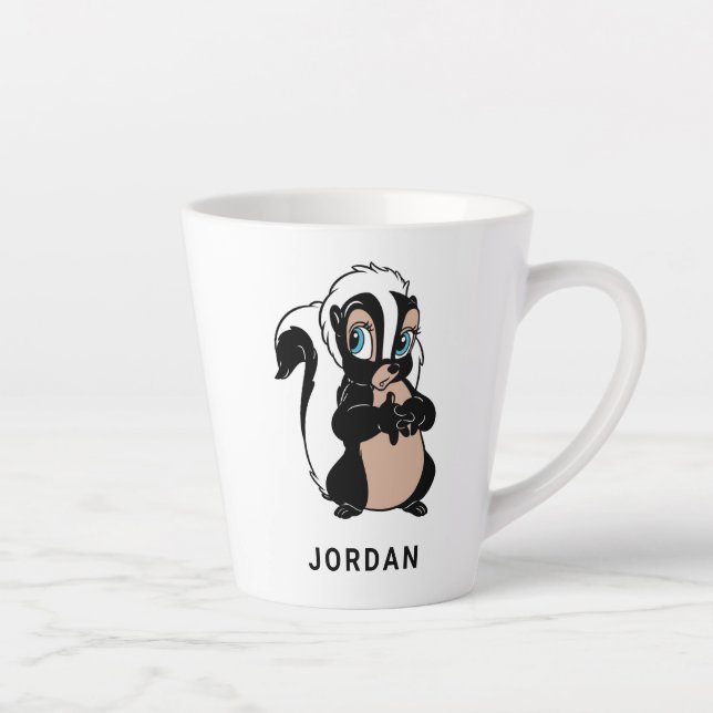 Tasse Latte La tête de fleur de Bambi est timide (Droite)