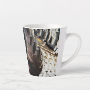 Tasse Latte La Turquie sauvage Plumes I Abstrait Nature Design