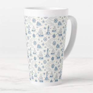 Tasse Latte La vie côtière Océans bleus