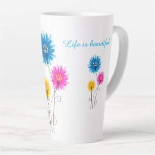 Tasse Latte La vie est belle avoir une fleur de jour bénie