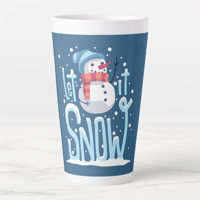 Tasse Latte Laissez les neigeurs (Devant)